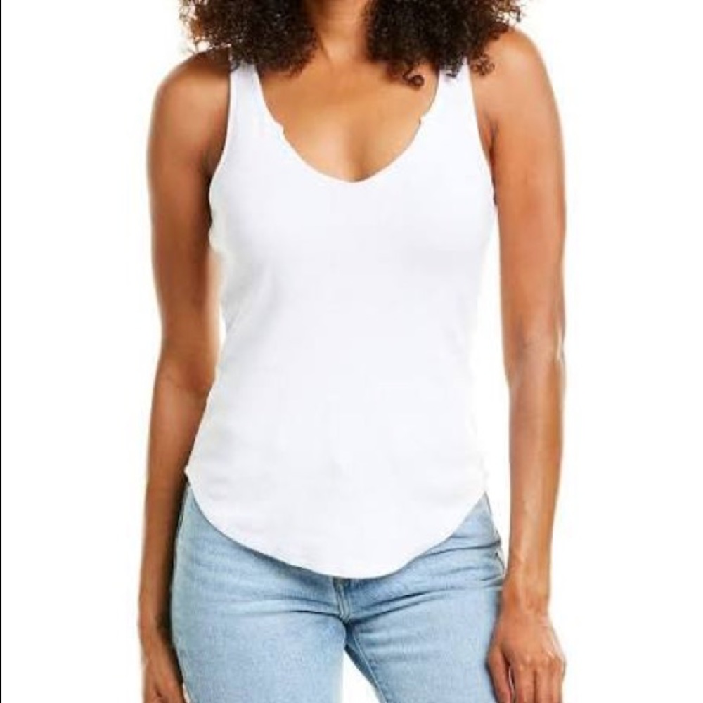 Chaser White Ribbed Tank